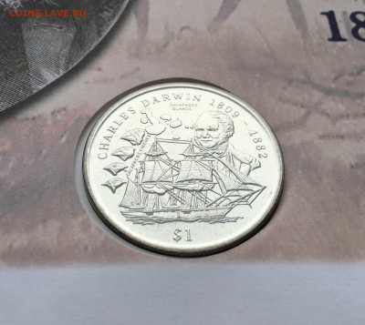 Крона Шайба Сьерра-Леоне 1 доллар 1999 Дарвин Корбаль - IMG_3506.JPG