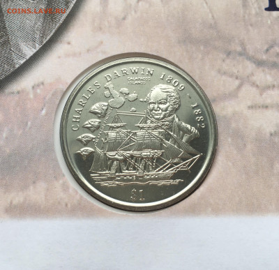 Крона Шайба Сьерра-Леоне 1 доллар 1999 Дарвин Корбаль - IMG_3505.JPG