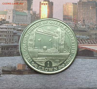 Шайба Гибралтар 1 крона 2002 Королевская Яхта Корабль КПД - IMG_3529.JPG