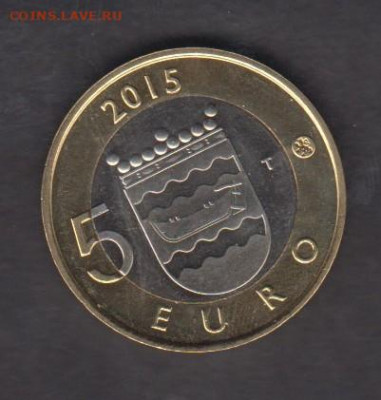 Финляндия 2015 5 евро фауна еж до 19 01 - 2