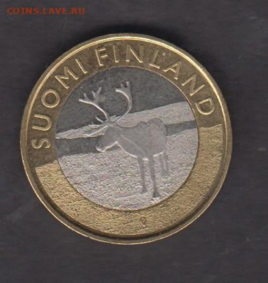 Финляндия 2015 5 евро фауна олень до 19 01 - 6а