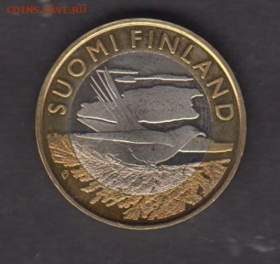 Финляндия 2014 5 евро фауна птицы до 19 01 - 7