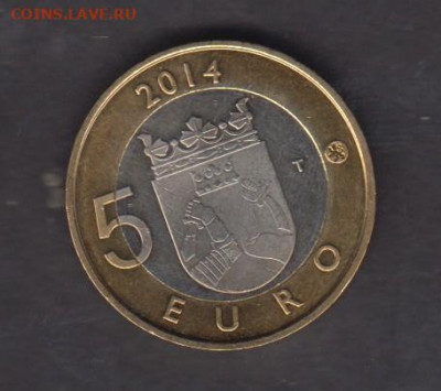 Финляндия 2014 5 евро фауна птицы до 19 01 - 7а