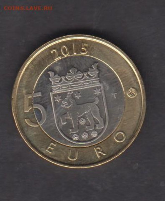 Финляндия 2015 5 евро фауна рысь до 19 01 - 9а