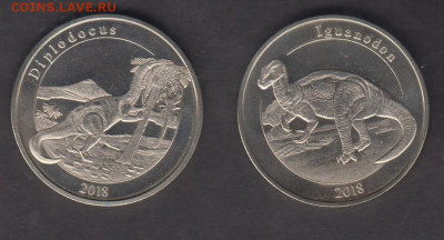 MAYOTTE 2018 динозавры 2 монеты до 19 01 - 7