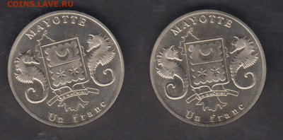 MAYOTTE 2018 динозавры 2 монеты до 19 01 - 7а