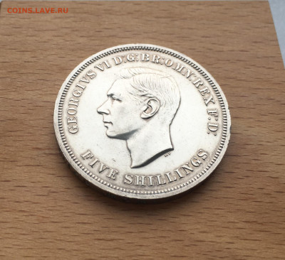 Крона Шайба Великобритания 5 шиллингов 1951 фестиваль - IMG_3812.JPG