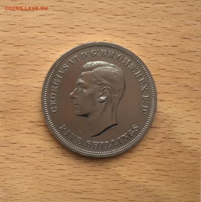 Крона Шайба Великобритания 5 шиллингов 1951 фестиваль - IMG_3807.JPG