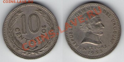 >L< Уругвай 10 сентим 1953 до 12.11.11 22:00 - Ур_10_53
