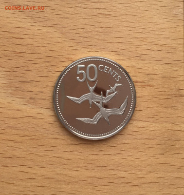 Белиз 50 центов 1979 Птицы Фауна Proof Пруф - IMG_3732.JPG