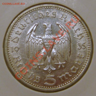 5 рейхсмарок 1935А до 11.11.11 22.00 - 2