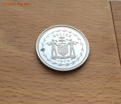 Белиз 50 центов 1974 Птицы Фауна Proof Пруф - IMG_3756.JPG