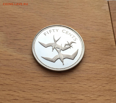 Белиз 50 центов 1974 Птицы Фауна Proof Пруф - IMG_3750.JPG