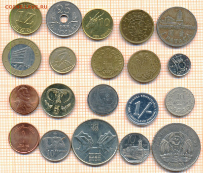 монеты разные 20 штук 13 от 5 руб. фикс цена - лист 13 001