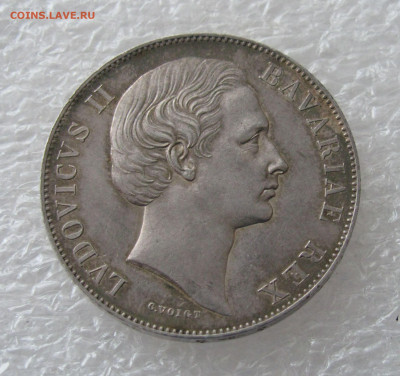 Королевство Бавария. Людвиг II. 1 ТАЛЕР 1865 года. - 1Тал1865 (2).JPG