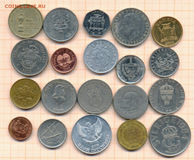 монеты разные 20 штук 7 от 5 руб. фикс цена - лист 7а 001