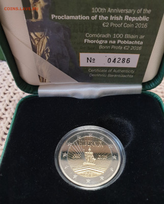 Ирландия 2 евро 2016 Пасхальное восстание! Proof! - 20210402_104819