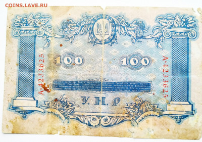 100 гривен 1918. Украина. До 22.01.22г в 22.00 МСК - 100 гривен1918