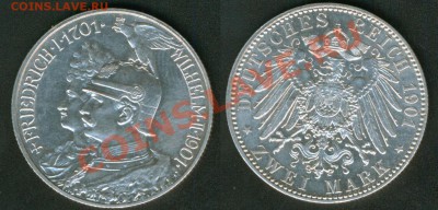 Германия - 2 марки 1901 Пруссия- отличная! - 2марки