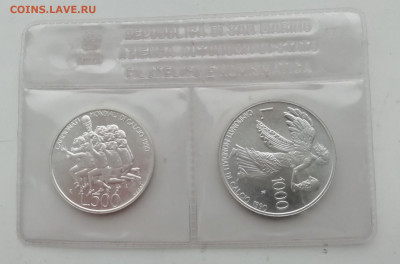 Сан-Марино, наборы по 500 и 1000 лир - smr13
