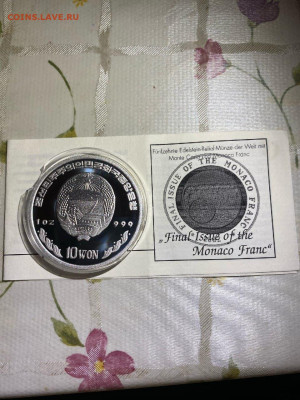 10 Вон. Мировые валюты Монако Франк Вставка Кварц, 2002 до 2 - SEGJr5dYlG4