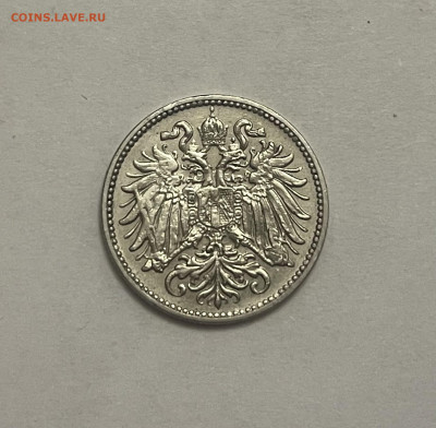 Австро-Венгрия 10 геллеров 1910 - 6AC7E34F-3333-4A52-8B09-642D49E874F5