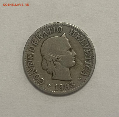 Швейцария 10 раппенов 1883 - 6BE31996-4BD8-4989-89ED-3169E914309C