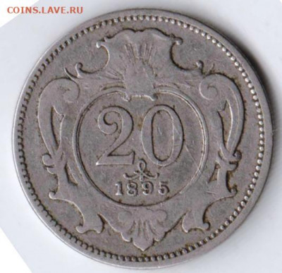 АВСТРИЯ 20 геллер 1895 г. до 29.01.22 г. в 23.00 - 026