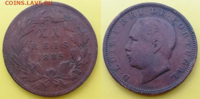 Португалия - XX REIS 1885 года - ХХ рейсов 1885 Португалия
