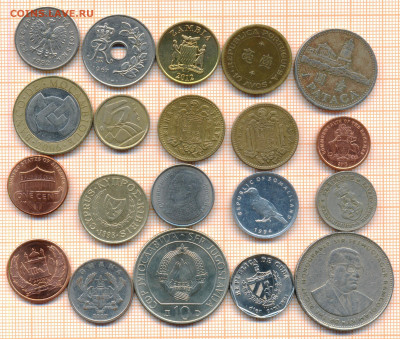 монеты разные 20 штук 13 от 5 руб. фикс цена - лист 13а 001
