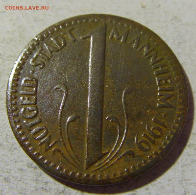 Нотгельд 10 пф 1919 Манхайм Германия №1 29.01.2022 22:00 МСК - CIMG1590.JPG