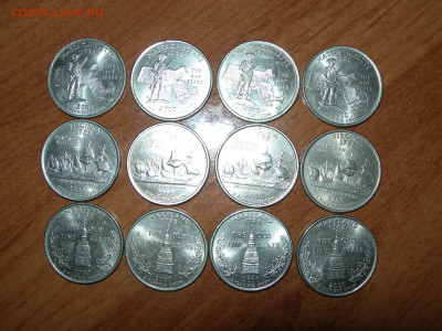 Квотеры США (штаты), 12 шт. за 300р., 2000 год, UnC&XF - 25 1.JPG