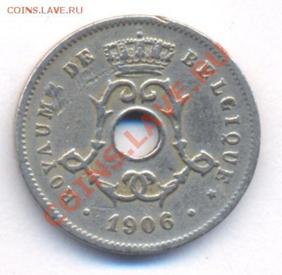 Бельгия  5 сантимов 1906 г. До 11.11.11 г. 21-00 МСК. - Бельгия 06
