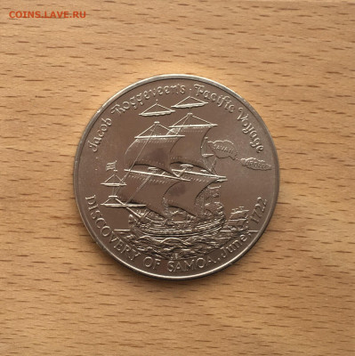 Крона Шайба Самоа 1 Тала 1972 250 лет открытию Самоа Корабль - IMG_4728.JPG