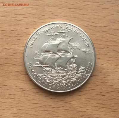 Крона Шайба Самоа 1 Тала 1972 250 лет открытию Самоа Корабль - IMG_4730.JPG