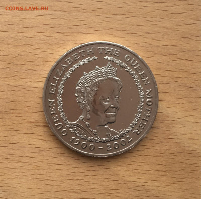 Крона Шайба Великобритания 5 фунтов 2002 Королева-Мать - IMG_4739.JPG