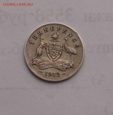 Ввстралия 3 пенса 1912 до 27.01.22г. 22.00ч. - 1912 австралия1