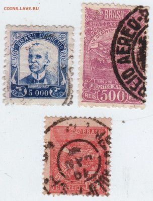 Старая БРАЗИЛИЯ 3 шт. до 31.01.22 г. в 23.00 - 006
