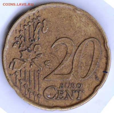 БЕЛЬГИЯ 20 евроцентов 2000 г. до 31.01.22 г. в 23.00 - 029
