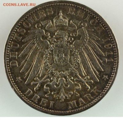 3 марки гамбурга  1911г  до 29.01 - 00