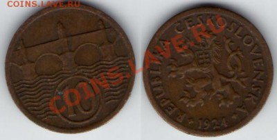 >L< Чехословакия 10 хеллеров 1924 до 12.11.11 22:00 - Ч_10_24