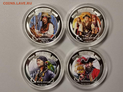 2дол 2011 Ниуэ -Пираты Карибского моря(4шт), Ag999, до 29.01 - С Пираты-1