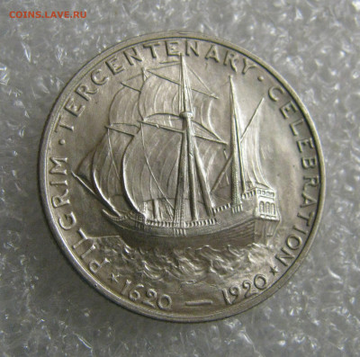 США. ½ ДОЛЛАРА 1920 г. 300 лет прибытию Отцов-пилигримов UNC - 1920полд (8).JPG
