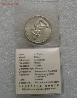 США. ½ ДОЛЛАРА 1920 г. 300 лет прибытию Отцов-пилигримов UNC - 1920полд (3).JPG