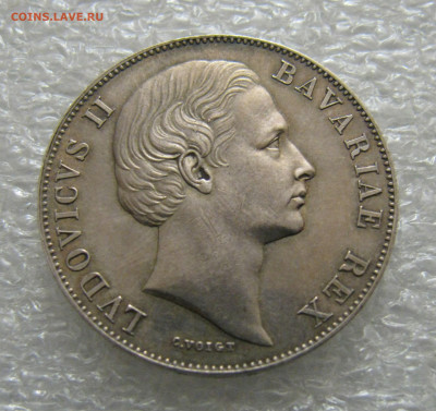 Королевство Бавария. Людвиг II. 1 ТАЛЕР 1868 года. - талер (3).JPG