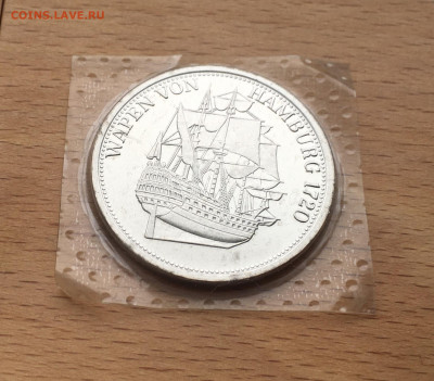 жетон медаль Корабль Гамбург 1720 Wapen Von Hamburg блистер - IMG_4989.JPG
