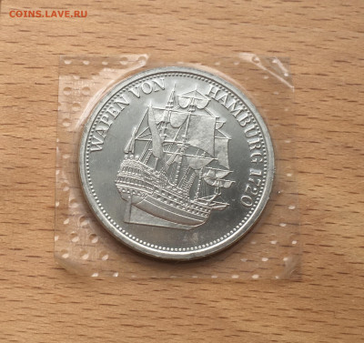 жетон медаль Корабль Гамбург 1720 Wapen Von Hamburg блистер - IMG_4988.JPG