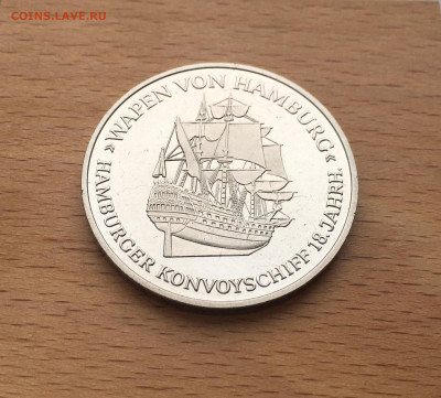 Крона Шайба жетон медаль Корабль Гамбург Wapen Von Hamburg П - IMG_4953.JPG