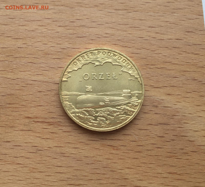 Польша 2 злотых 2012 Польские суда - Подводная лодка "Орел" - IMG_4391.JPG