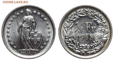 2 франка 1965 г. До 30.01.22. - Р979.JPG